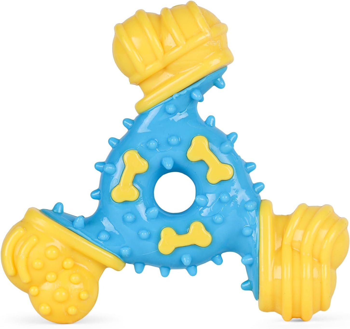image:imageArm amp Hammer Nubbies TBone Dental Chew Toy Peanut Butter Flavor Textured Toy Helps Clean Teeth Supports Oral Care for Dogs Up to 35 Lbs 24 Pack NonEdible Supervised Daily Chewing at HomeBlue Yellow TriOBone