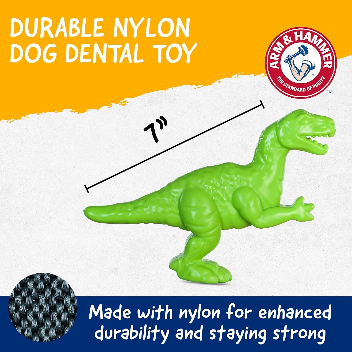 image:imageArm amp Hammer Nubbies TBone Dental Chew Toy Peanut Butter Flavor Textured Toy Helps Clean Teeth Supports Oral Care for Dogs Up to 35 Lbs 24 Pack NonEdible Supervised Daily Chewing at HomeGreen TRex