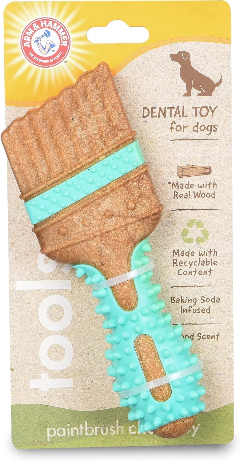 image:imageArm amp Hammer for Pets Chew Tools Collection Wood Blend Pliers Chew Toy for Dogs Compressed Wood with Baking Soda Safer amp Durable Alternative to Chewing Sticks 7 InchPaintbrush