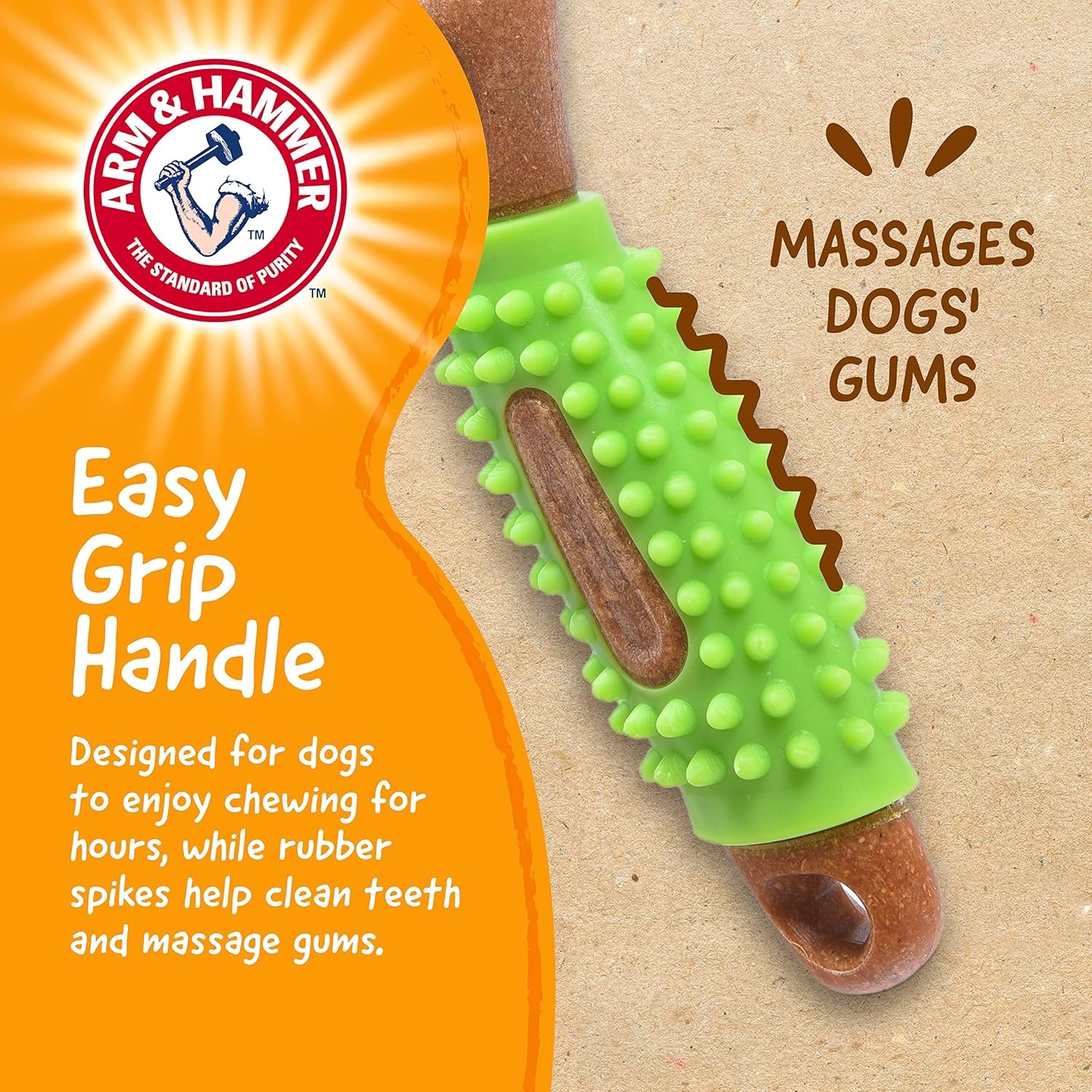 image:imageArm amp Hammer for Pets Chew Tools Collection Wood Blend Pliers Chew Toy for Dogs Compressed Wood with Baking Soda Safer amp Durable Alternative to Chewing Sticks 7 InchWrench
