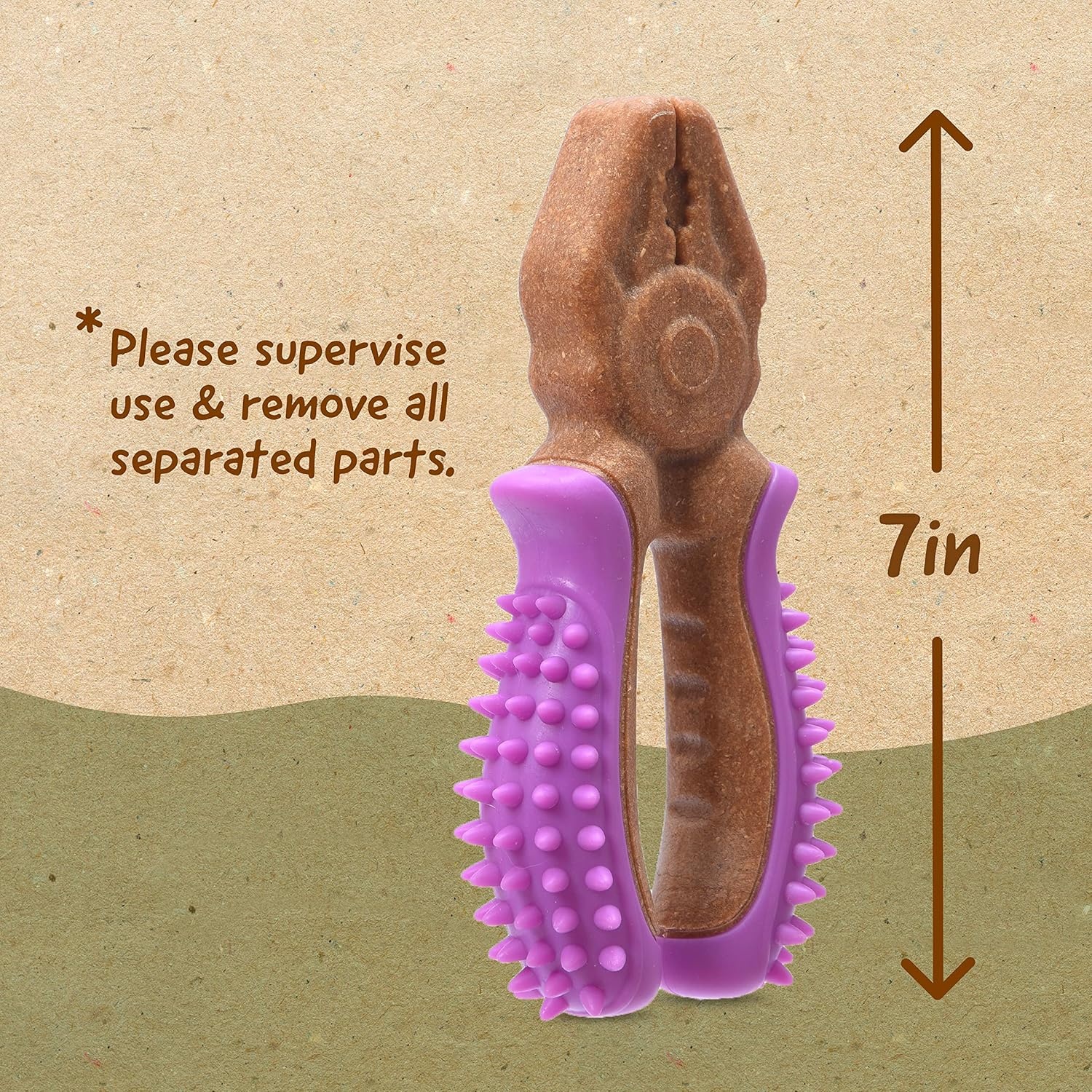 image:imageArm amp Hammer for Pets Chew Tools Collection Wood Blend Pliers Chew Toy for Dogs Compressed Wood with Baking Soda Safer amp Durable Alternative to Chewing Sticks 7 InchPliers