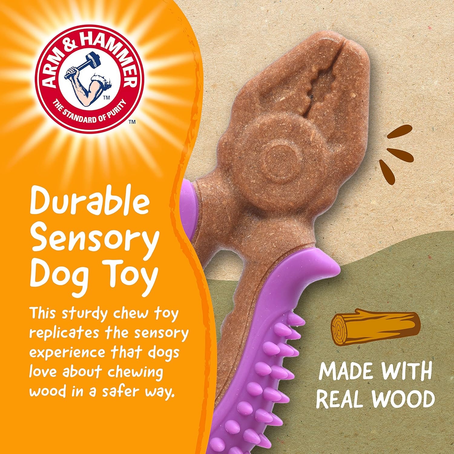 image:imageArm amp Hammer for Pets Chew Tools Collection Wood Blend Pliers Chew Toy for Dogs Compressed Wood with Baking Soda Safer amp Durable Alternative to Chewing Sticks 7 InchPliers