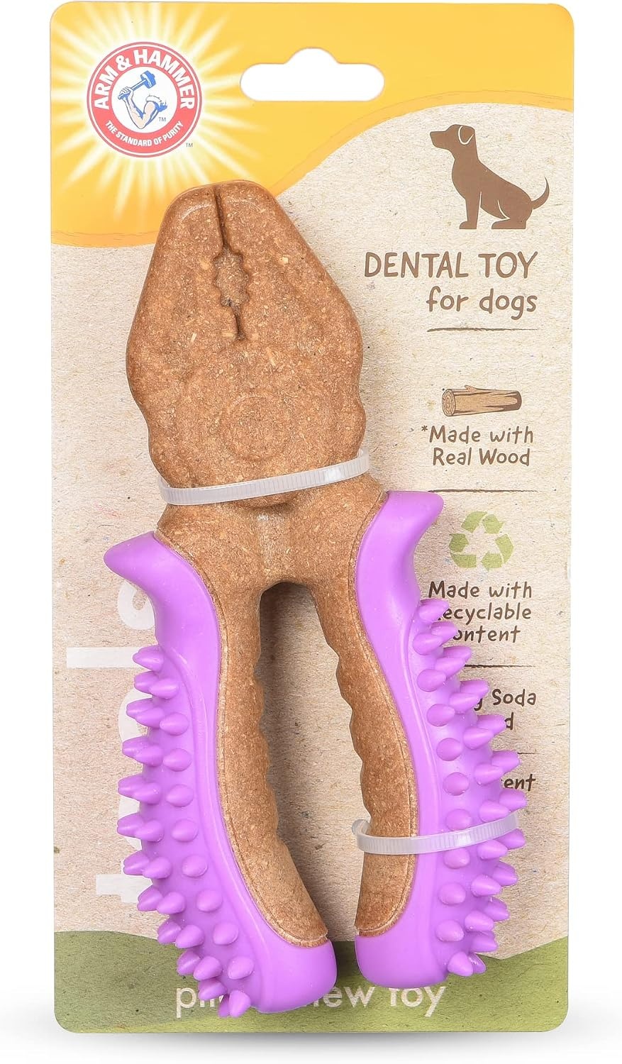 image:imageArm amp Hammer for Pets Chew Tools Collection Wood Blend Pliers Chew Toy for Dogs Compressed Wood with Baking Soda Safer amp Durable Alternative to Chewing Sticks 7 InchPliers