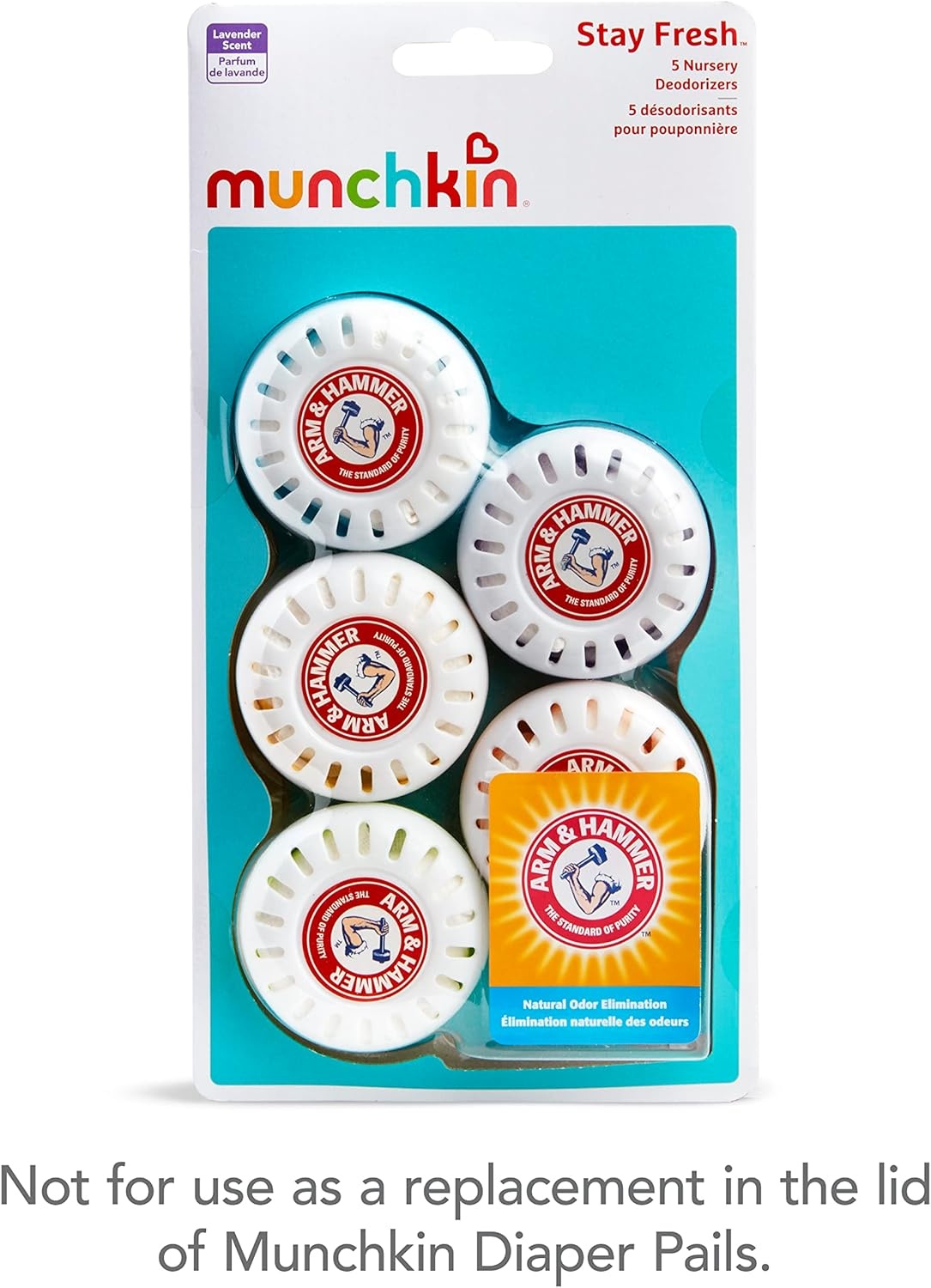 image:imageMunchkin Arm and Hammer Nursery Fresheners Assorted Scents of Lavender or Citrus 5 Count1 Count Pack of 60