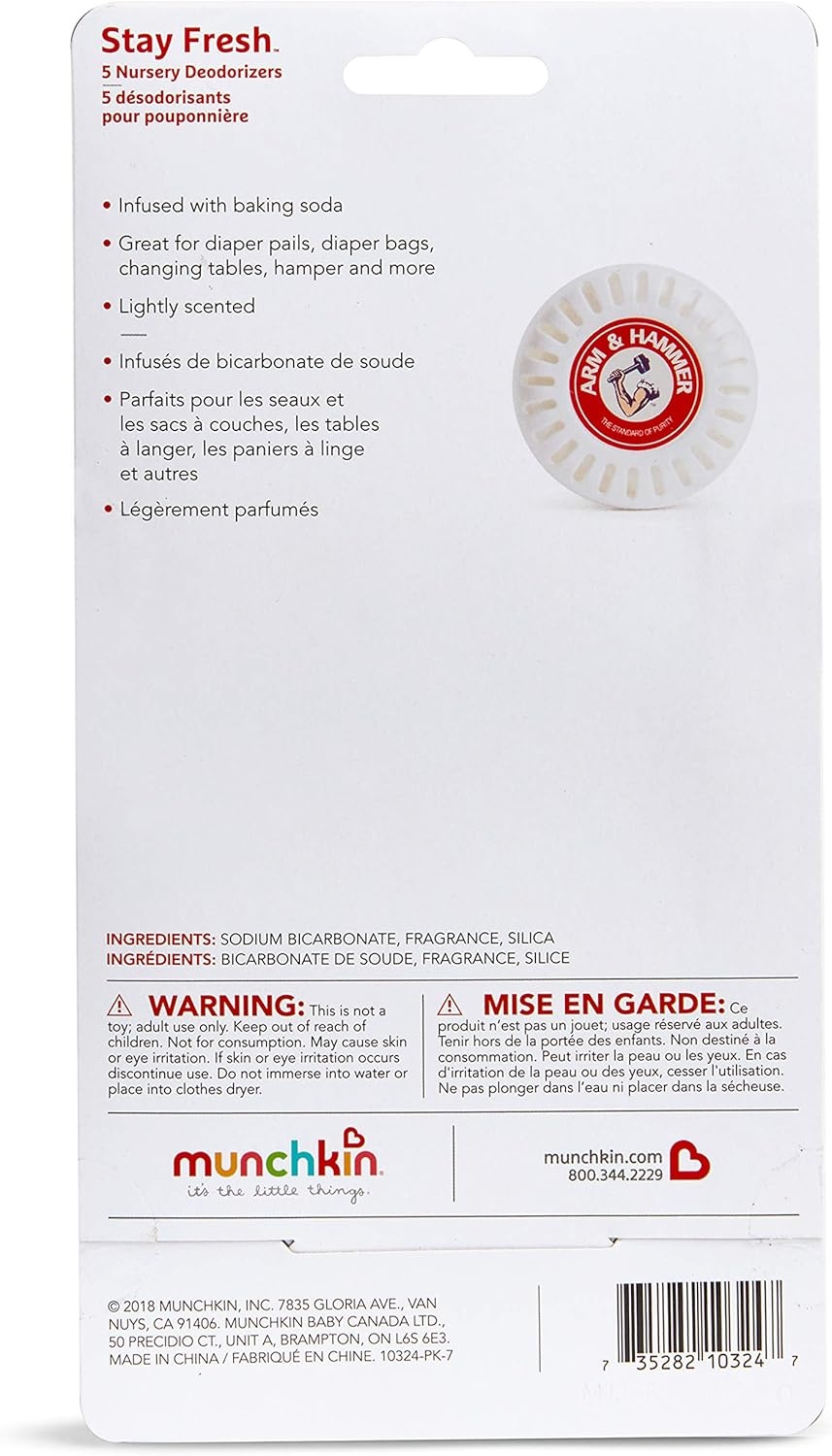 image:imageMunchkin Arm and Hammer Nursery Fresheners Assorted Scents of Lavender or Citrus 5 Count5 Count Pack of 1