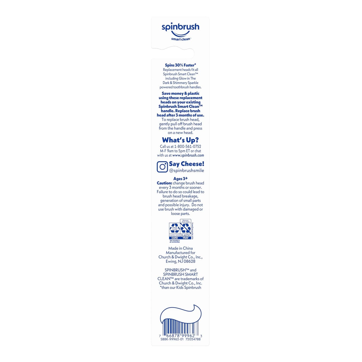 image:imageSpinbrush Kids Replacement Heads Soft Bristles 2Pack
