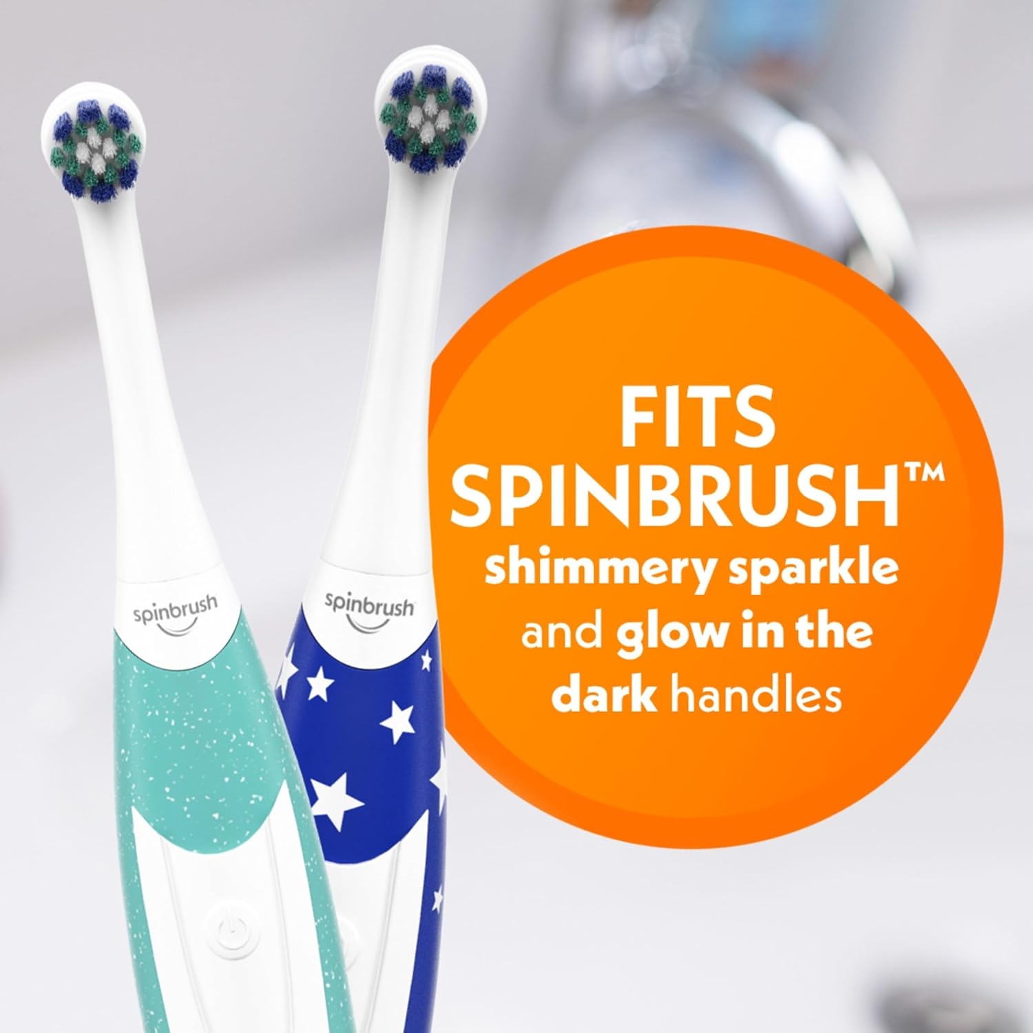image:imageSpinbrush Kids Replacement Heads Soft Bristles 2Pack
