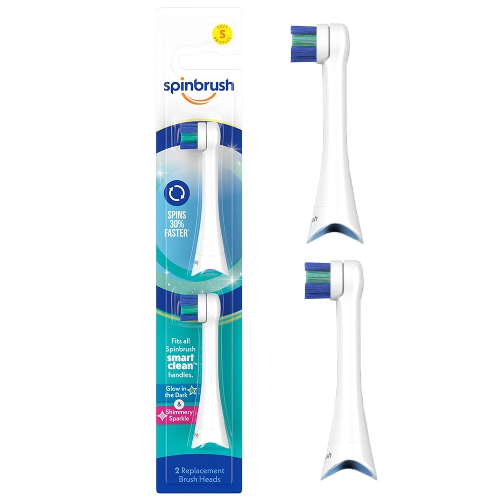 image:imageSpinbrush Kids Replacement Heads Soft Bristles 2Pack