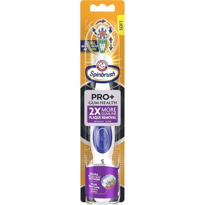 Spinbrush PRO+ Gum Health Powered Toothbrush, 1 count(1 Count (Pack of 1))